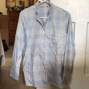 La Vie En Rose Flannel Pajama Top